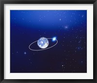 Space, Earth and moon concept Fine Art Print