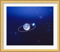 Space, Earth and moon concept Fine Art Print
