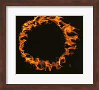 Flamed Circle on Black Background Fine Art Print
