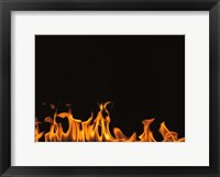 Flames on Black Background Fine Art Print