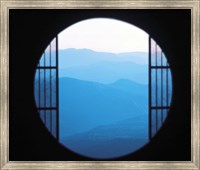 View of Hazy Blue Mountain Ranges Fine Art Print