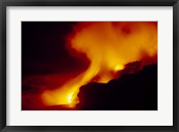 Lava from an Erupting Volcano, Big Island, Hawaii Fine Art Print