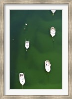 Aerial view of boats in the sea, Cape Cod, Barnstable County, Massachusetts, USA Fine Art Print