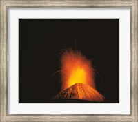 Volcano exploding lava Fine Art Print