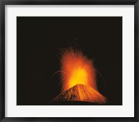 Volcano exploding lava Fine Art Print