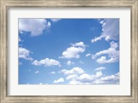 Cumulus Clouds Against a Bright Blue Sky Fine Art Print