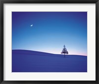 Moon in Sky and Single Tree Fine Art Print