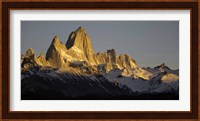 Sun Reflecting off Mt Fitzroy, Argentine Glaciers National Park, Santa Cruz Province, Patagonia, Argentina Fine Art Print
