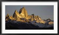 Sun Reflecting off Mt Fitzroy, Argentine Glaciers National Park, Santa Cruz Province, Patagonia, Argentina Fine Art Print