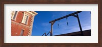 Low angle view of gallows, Tombstone Courthouse State Historic Park, Tombstone, Arizona, USA Fine Art Print