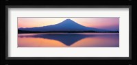 Mt Fuji reflection in a lake, Shizuoka Japan Fine Art Print
