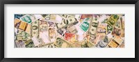 Collection of currencies of various countries Fine Art Print