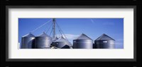 Grain storage bins, Nebraska, USA Fine Art Print
