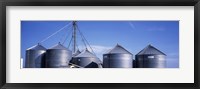 Grain storage bins, Nebraska, USA Fine Art Print