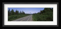 Road passing through a landscape, George Parks Highway, Alaska, USA Fine Art Print