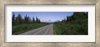 Road passing through a landscape, George Parks Highway, Alaska, USA Fine Art Print