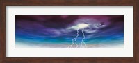 Colored stormy sky w/ angry lightning Fine Art Print
