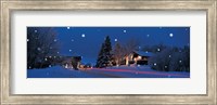 Houses snowfall NH USA Fine Art Print