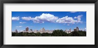 Trees with row of buildings, Central Park, Manhattan, New York City, New York State, USA Fine Art Print