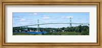 Suspension bridge across a river, Thousand Islands Bridge, St. Lawrence River, New York State, USA Fine Art Print