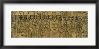 Human representations carving on the wall, Monumento a la Patria, Merida, Yucatan, Mexico Fine Art Print