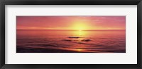 Sunset over the sea, Venice Beach, Sarasota, Florida, USA Fine Art Print