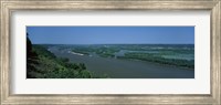 River flowing through a landscape, Mississippi River, Marquette, Prairie Du Chien, Wisconsin-Iowa, USA Fine Art Print