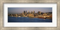 Harbor with the city skyline, Montreal, Quebec, Canada Fine Art Print