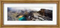 High angle view of a lake, Continental Divide, US Glacier National Park, Montana, USA Fine Art Print