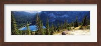 High angle view of a lake, Grinnell Lake, US Glacier National Park, Montana, USA Fine Art Print