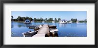 Boathouses in a lake, Lake Erie, Erie, Pennsylvania, USA Fine Art Print