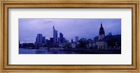 City at the waterfront, Main River, Frankfurt Cathedral, Frankfurt, Hesse, Germany Fine Art Print