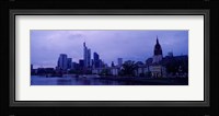 City at the waterfront, Main River, Frankfurt Cathedral, Frankfurt, Hesse, Germany Fine Art Print