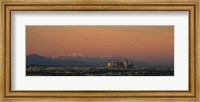 High angle view of a city at dusk, Los Angeles, California, USA Fine Art Print