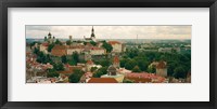 High angle view of a townscape, Old Town, Tallinn, Estonia Fine Art Print