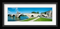 Bridge across a river, Pont Saint-Benezet, Rhone River, Avignon, Vaucluse, Provence-Alpes-Cote d'Azur, France Fine Art Print