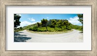 Curve in the road, Bouches-Du-Rhone, Provence-Alpes-Cote d'Azur, France Fine Art Print