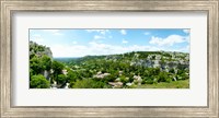 High angle view of limestone hills with houses, Les Baux-de-Provence, Bouches-Du-Rhone, Provence-Alpes-Cote d'Azur, France Fine Art Print