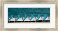 Slide boats on beach, Lac de Sainte Croix, Alpes-de-Haute-Provence, Provence-Alpes-Cote d'Azur, France Fine Art Print