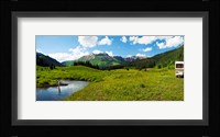 Man camping along Slate River, Crested Butte, Gunnison County, Colorado, USA Fine Art Print