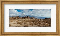 Rock formations in a desert, Alabama Hills, Owens Valley, Lone Pine, California, USA Fine Art Print