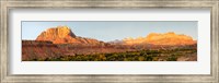 Rock formations on a landscape, Zion National Park, Springdale, Utah, USA Fine Art Print