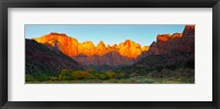 Towers of the Virgin and the West Temple in Zion National Park, Springdale, Utah, USA Fine Art Print