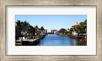 Waterfront homes in Naples, Florida, USA Fine Art Print