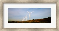 Wind turbines in motion, Provence-Alpes-Cote d'Azur, France Fine Art Print