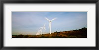 Wind turbines in motion, Provence-Alpes-Cote d'Azur, France Fine Art Print