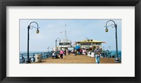 Tourists on Santa Monica Pier, Santa Monica, Los Angeles County, California, USA Fine Art Print