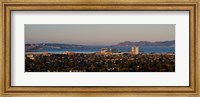 Cityscape with Golden Gate Bridge and Alcatraz Island in the background, San Francisco, California, USA Fine Art Print