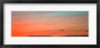 Mountain range at dusk, Santa Monica Mountains, Los Angeles County, California, USA Fine Art Print