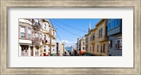 Buildings in city with Bay Bridge and Transamerica Pyramid in the background, San Francisco, California, USA Fine Art Print